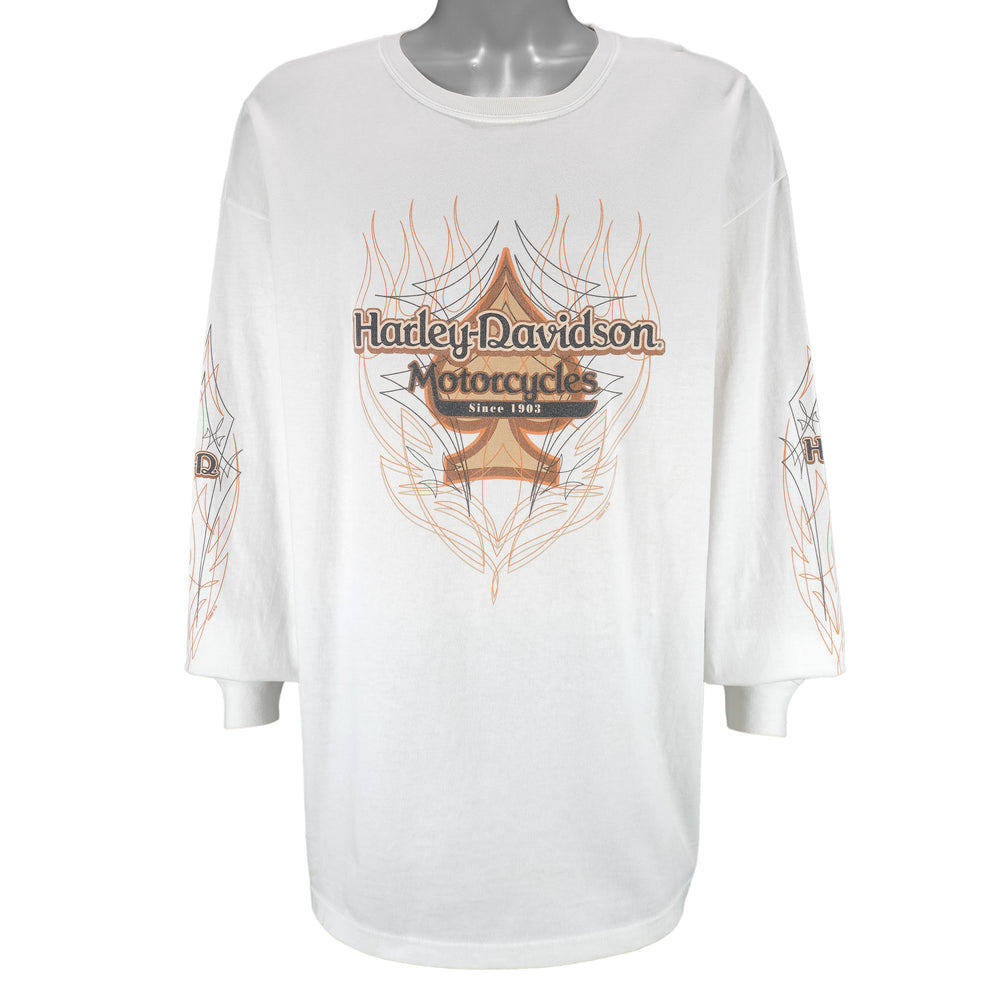 Harley Davidson - Z & M Greensburg PA Long Sleeved Shirt 2005 X-Large Vintage Retro
