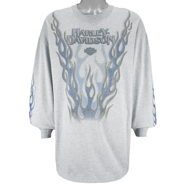 Vintage Harley Davidson - Lancaster CA Flame Long Sleeved Shirt