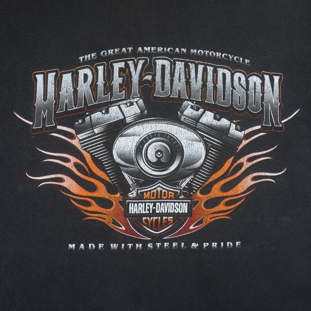 Harley Davidson - Made With Steel & Pride T-Shirt 2000s XX-Large Vintage Retro