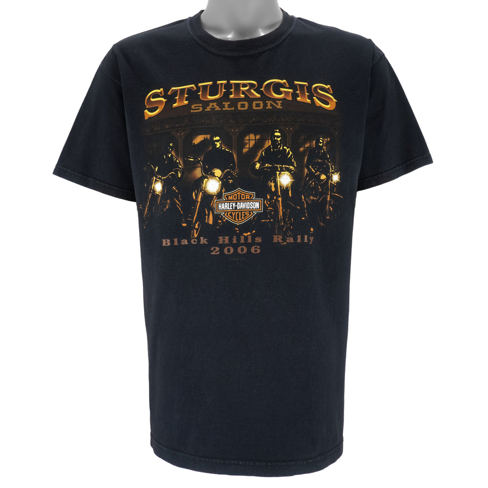 Harley Davidson - Sturgis Saloon Black Hills Rally T-Shirt 2006 Large Vintage Retro