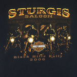 Harley Davidson - Sturgis Saloon Black Hills Rally T-Shirt 2006 Large Vintage Retro