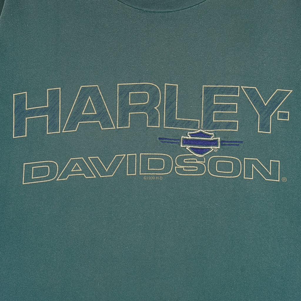 Harley Davidson - Benjy's Huntington Motorcycle T-Shirt 1999 X-Large