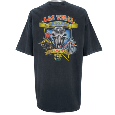 Harley Davidson - Motorcycles Las Vegas Battle Born Cowboy T-Shirt 2000s 3X-Large
