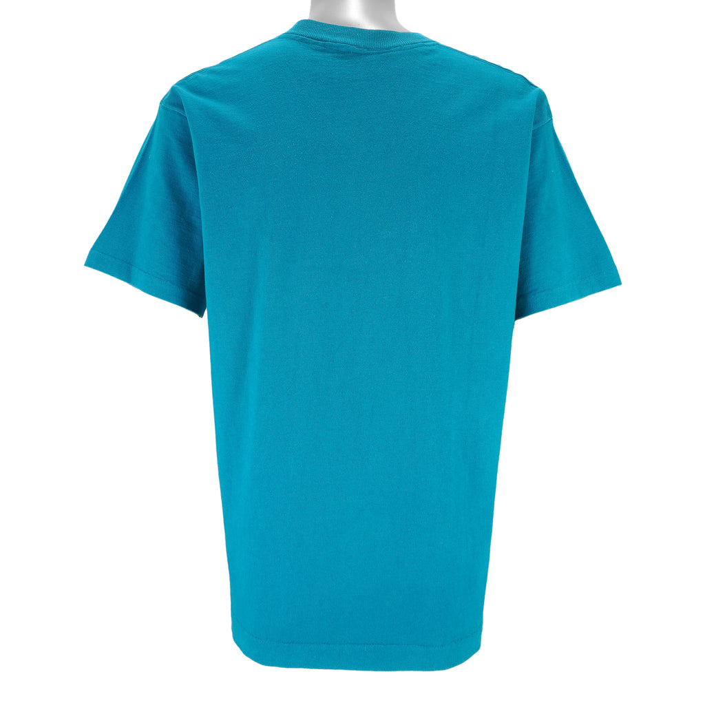 NFL (Logo 7) - Jacksonville Jaguars Teal Is For Real Single Stitch T-Shirt 1990s Large Vintage retro Football