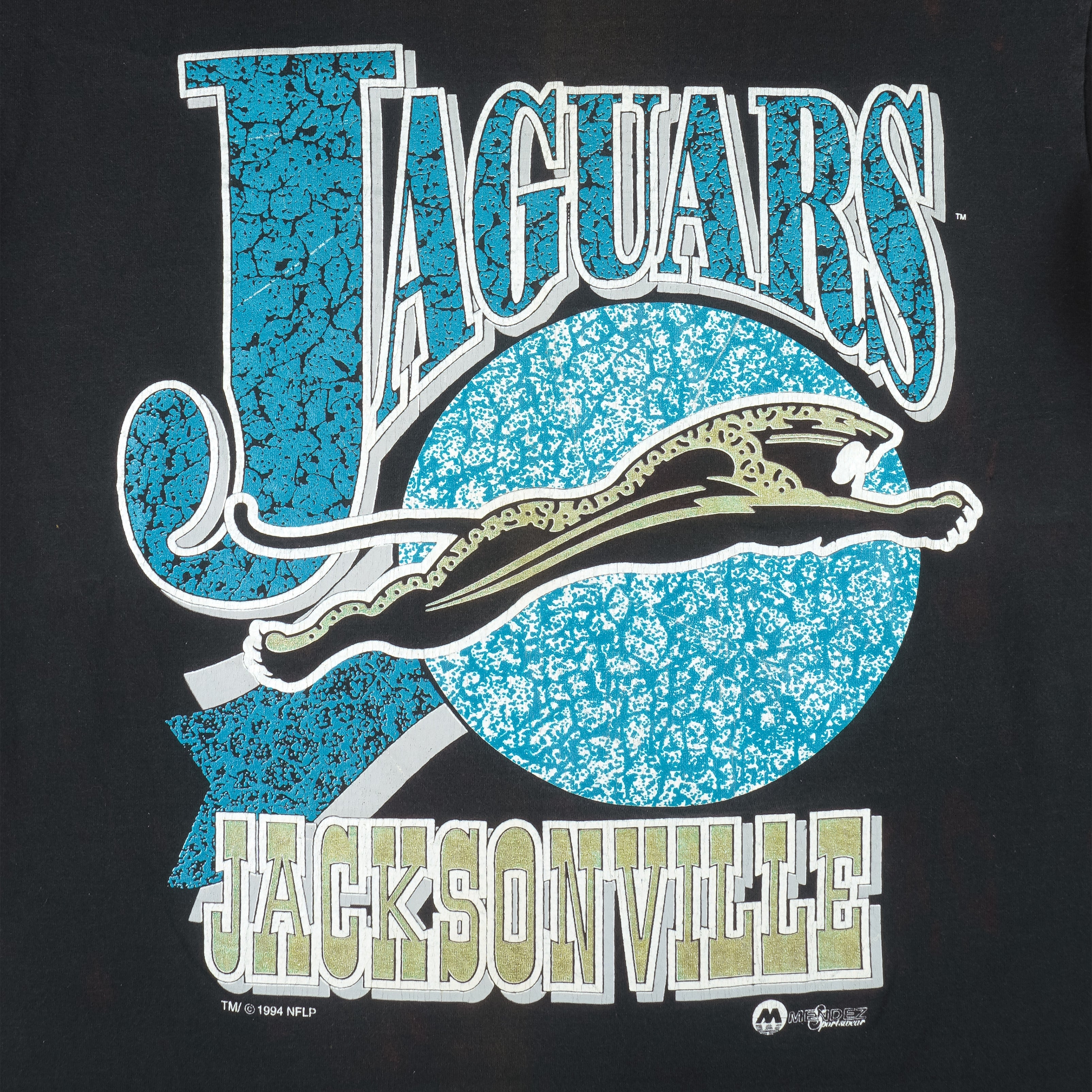 NFL (Anvil) - Jacksonville Jaguars T-Shirt 1994 Large Vintage Retro Football