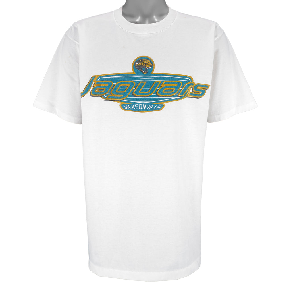 NFL (Dynasty) - Jacksonville Jaguars Single Stitch T-Shirt 1990s Large Vintage Retro Football