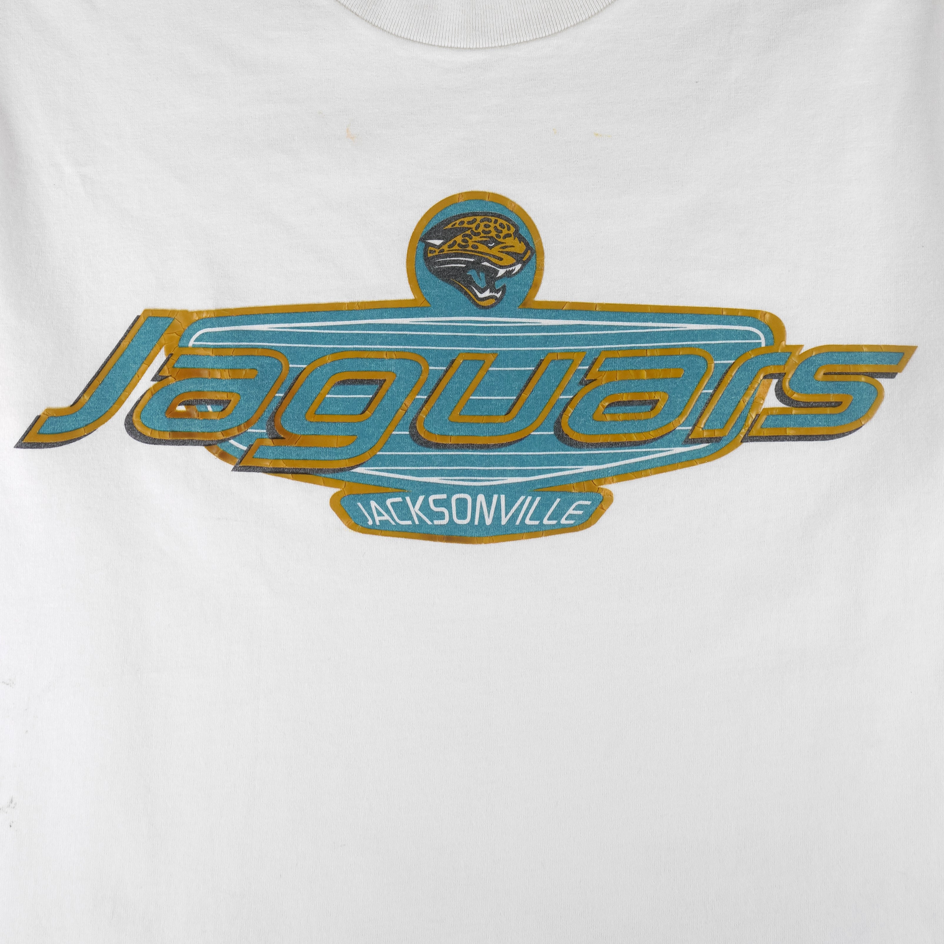 NFL (Dynasty) - Jacksonville Jaguars Single Stitch T-Shirt 1990s Large Vintage Retro Football