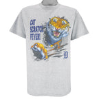 MLB (CSA) - Detroit Tigers Cat Scratch Fever T-Shirt 1990s Large Vintage retro Baseball