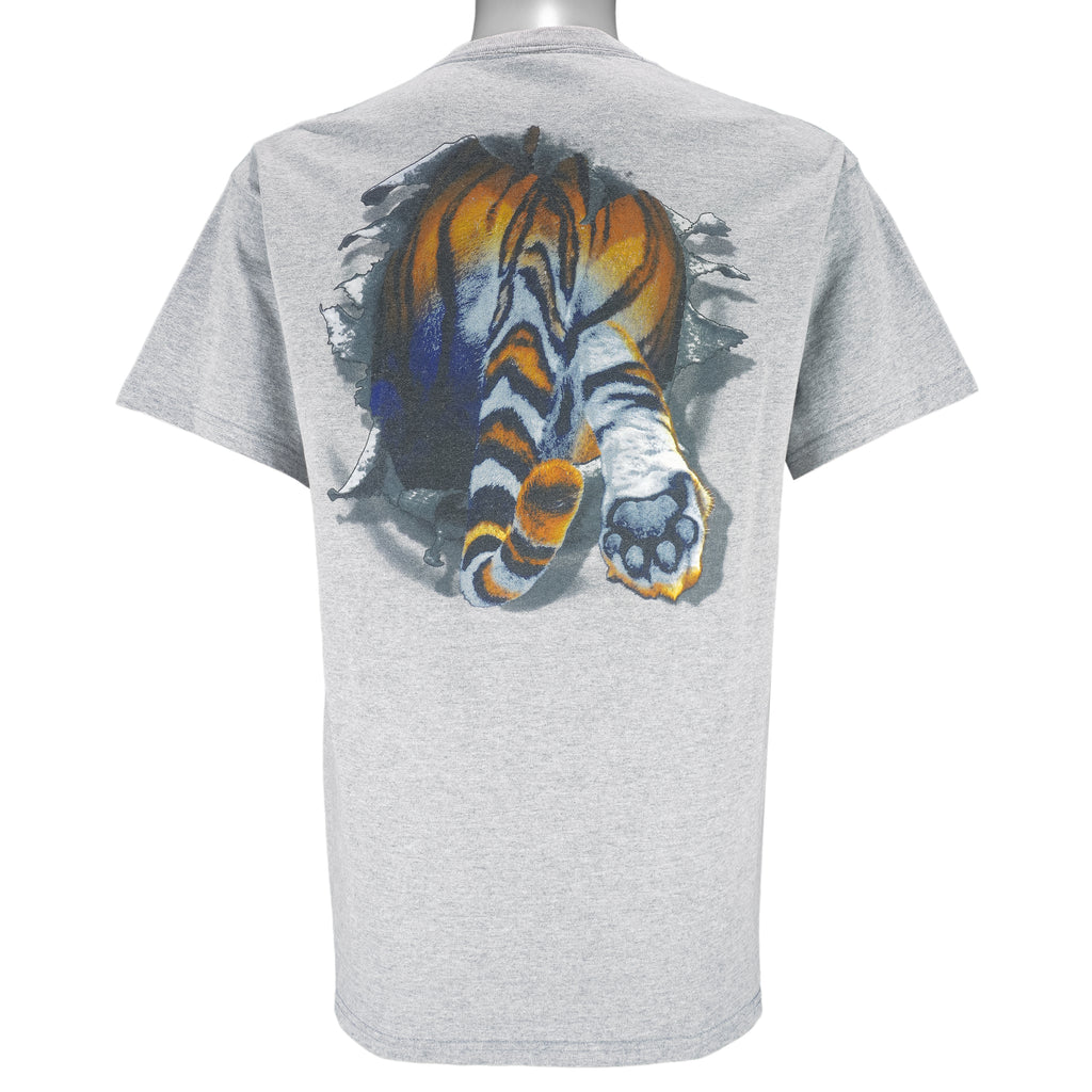 MLB (CSA) - Detroit Tigers Cat Scratch Fever T-Shirt 1990s Large Vintage retro Baseball