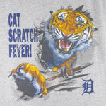 MLB (CSA) - Detroit Tigers Cat Scratch Fever T-Shirt 1990s Large Vintage retro Baseball