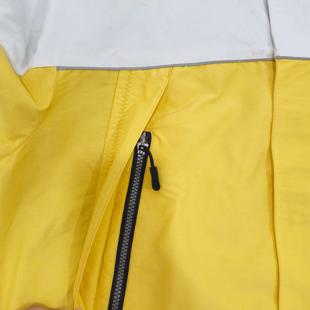 Nautica - Yellow, White & Blue Reversible Jacket 1990s X-Large