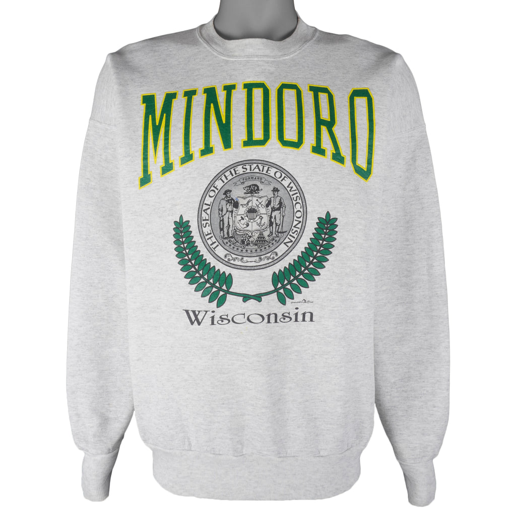 Vintage (Hanes) - Mindoro Wisconsin Crew Neck Sweatshirt 1997 X-Large Vintage Retro