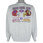 NFL (Tultex) - Buffalo Bills VS Redskins Super Bowl 26th Sweatshirt 1991 X-Large Vintage Retro Football