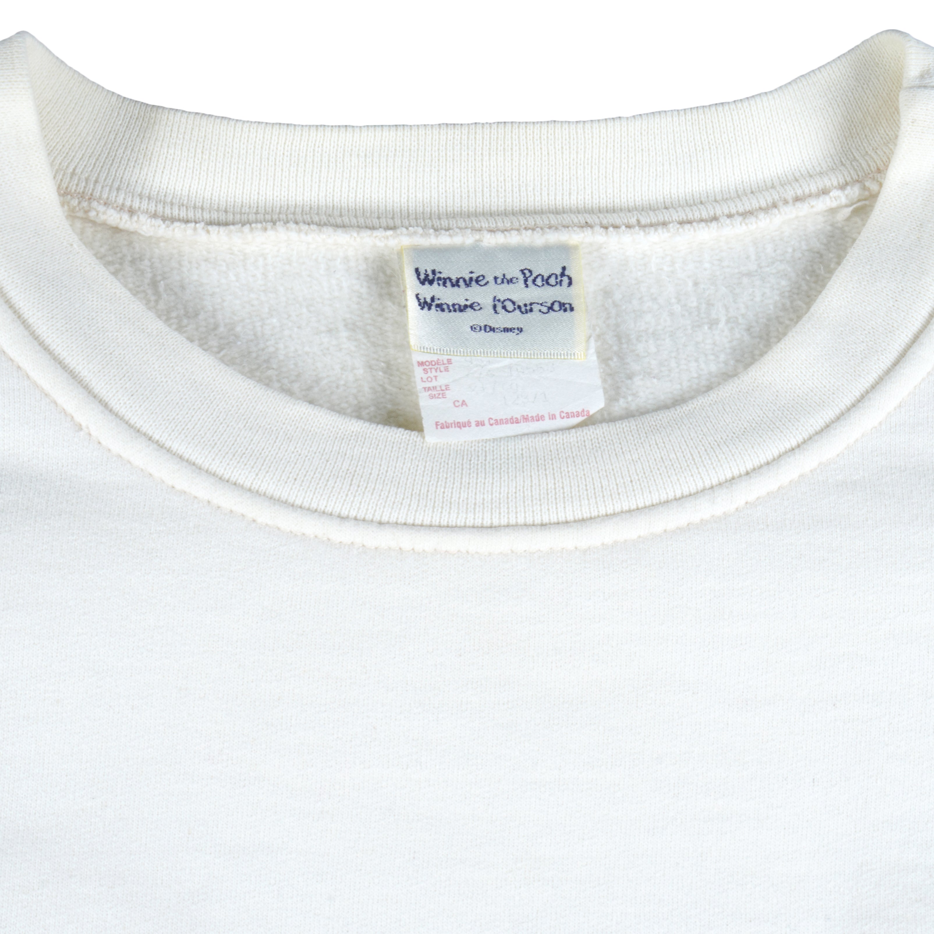 Disney - Winnie The Pooh Crew Neck Sweatshirt 1990s X-Large