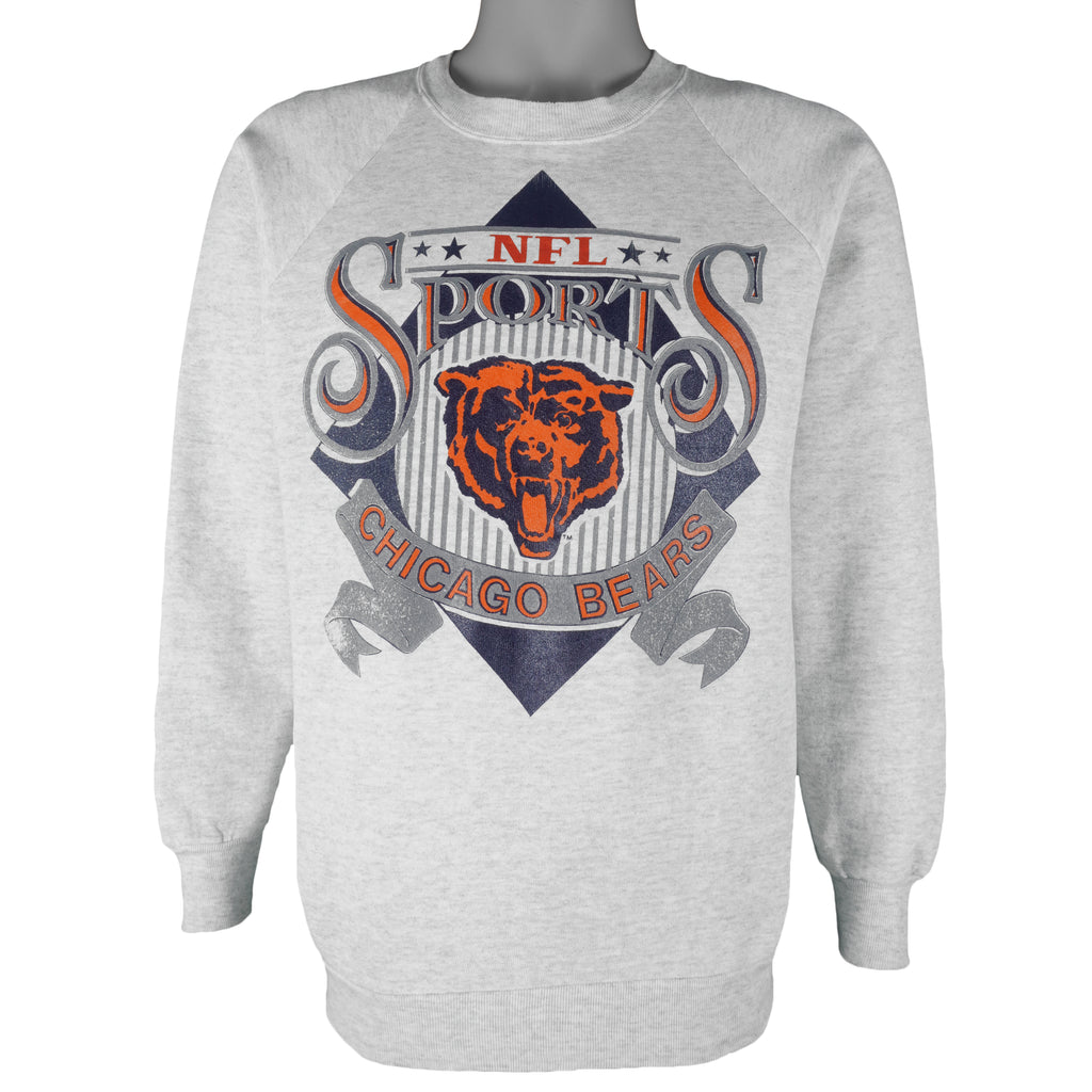 NFL (Fruit Of The Loom) - Chicago Bears Crew Neck Sweatshirt 1990s Large Vintage Retro Football