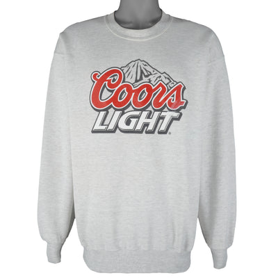Vintage (Delta) - Coors Light Spell-Out Crew Neck Sweatshirt 1990s Large
