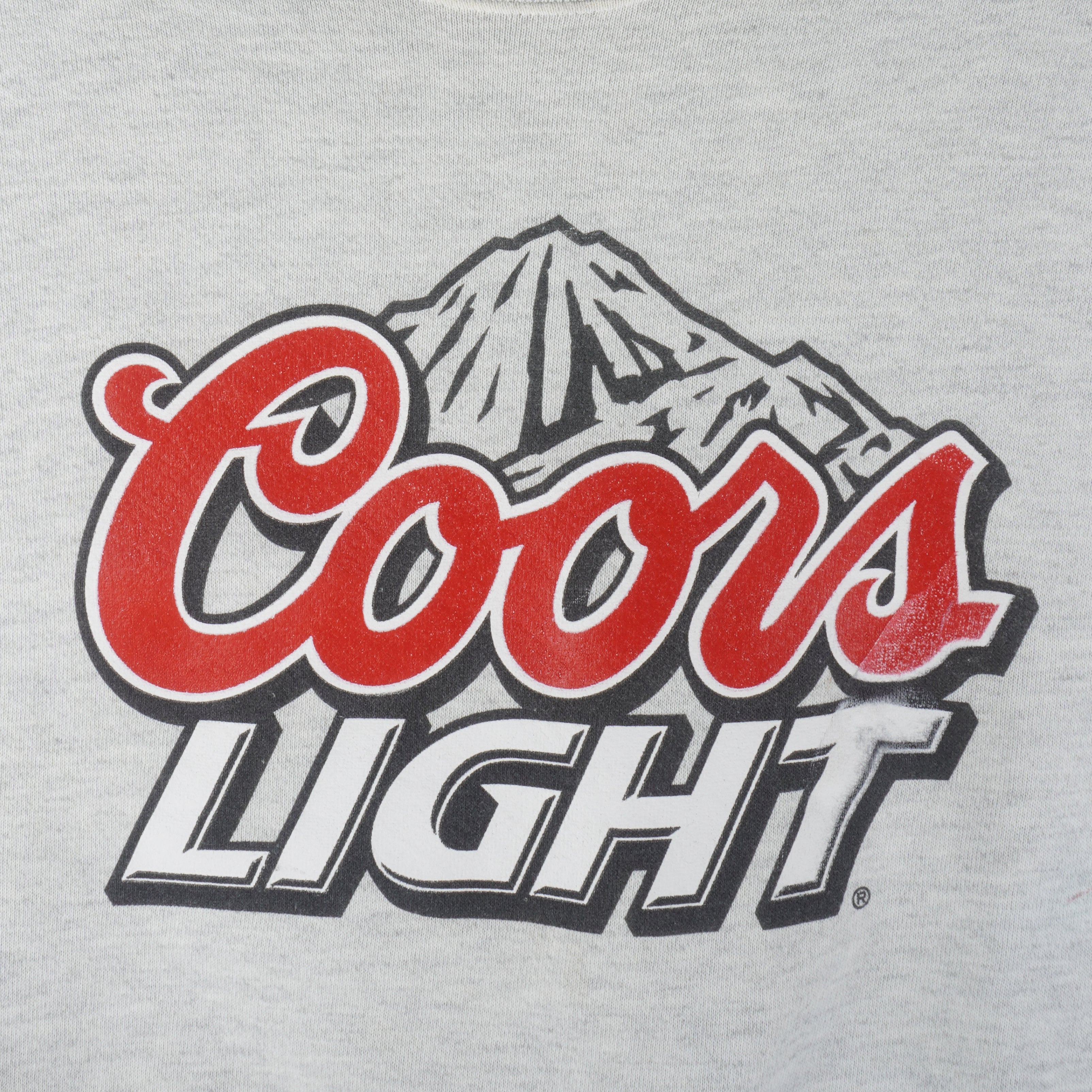 Vintage (Delta) - Coors Light Spell-Out Crew Neck Sweatshirt 1990s Large Vintage Retro