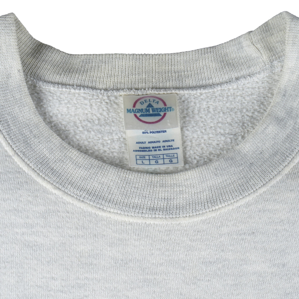 Vintage (Delta) - Coors Light Spell-Out Crew Neck Sweatshirt 1990s Large Vintage Retro