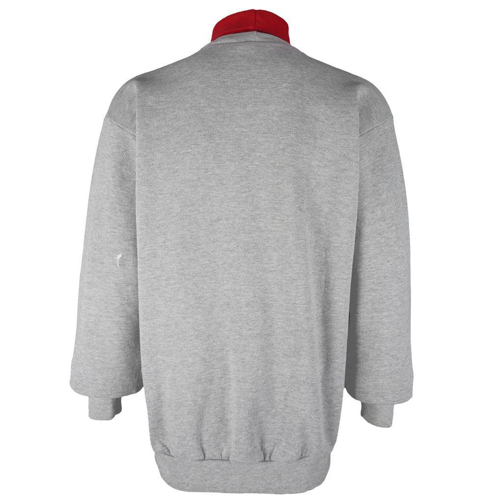 NHL (Cadre Athletic) - Chicago Blackhawks Turtleneck Sweatshirt 1990s Large Vintage Retro Hockey