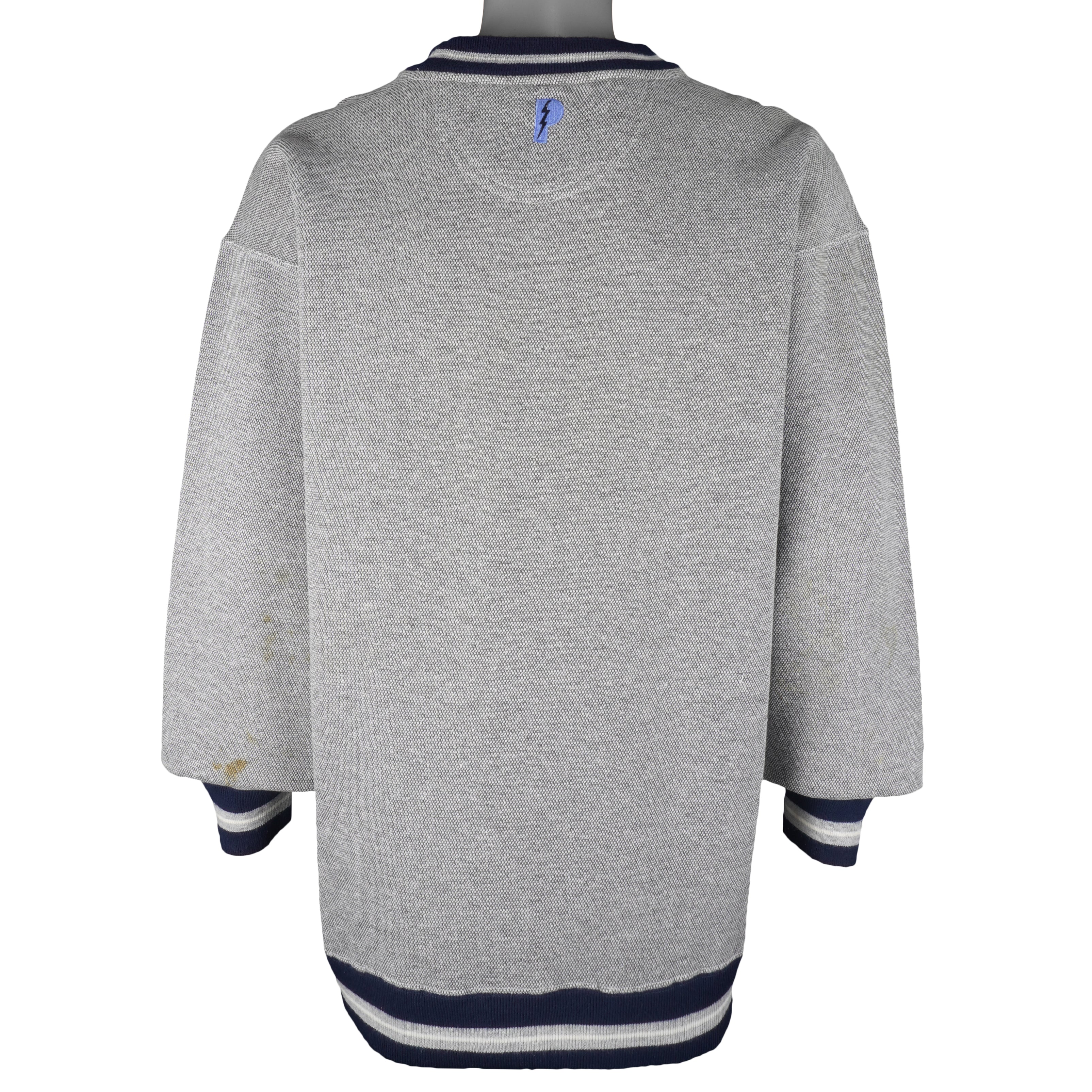 NCAA (Pro Player) - North Carolina Tar Heels Embroidered Crew Neck Sweatshirt 1990s Large Vintage Retro College