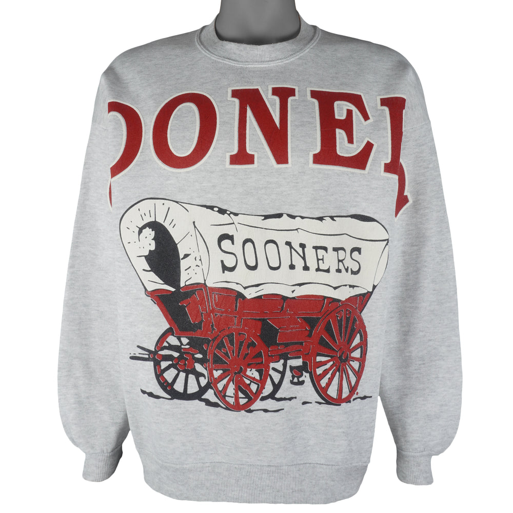 NCAA (Jerzees) - Oklahoma Sooners Crew Neck Sweatshirt 1990s X-Large Vintage Retro College