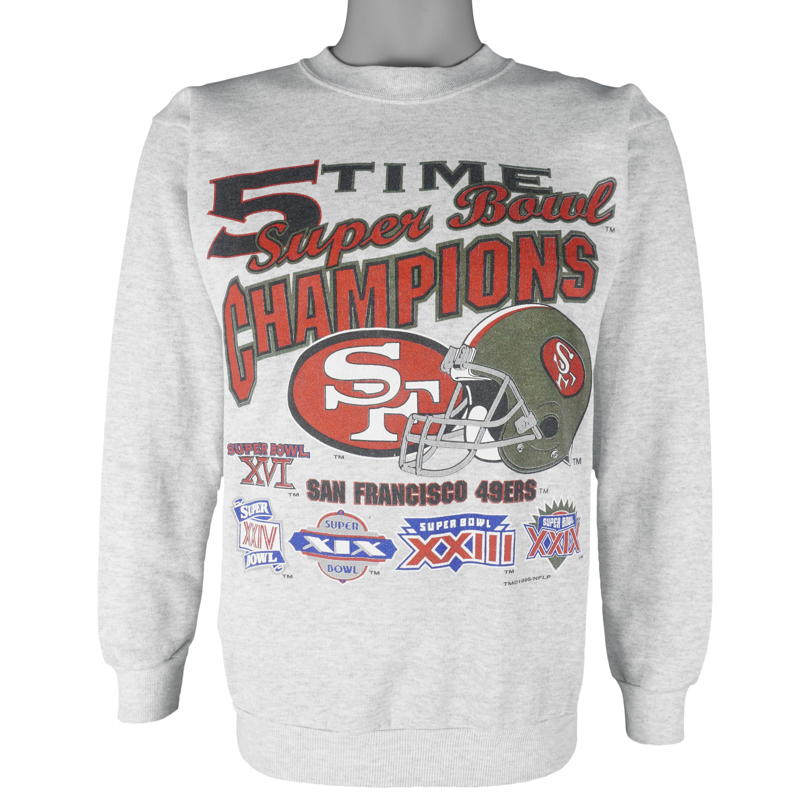 NFL (Competitor) - San Francisco 49ers Super Bowl Champs Sweatshirt 1995 Medium Vintage Retro Football