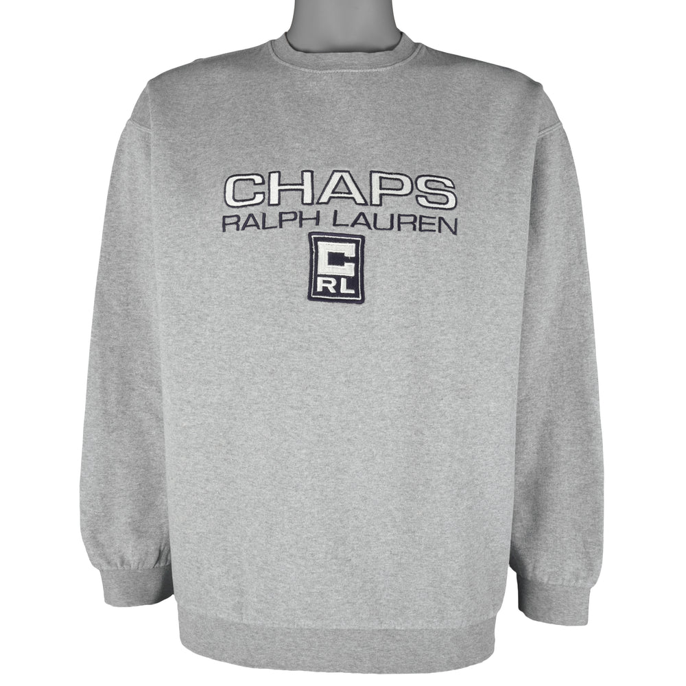 Ralph Lauren (Chaps) - Embroidered Sweatshirt 1990s Large Vintage Retro 