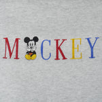 Disney - Mickey Mouse Embroidered Crew Neck Sweatshirt 1990s X-Large Vintage Retro