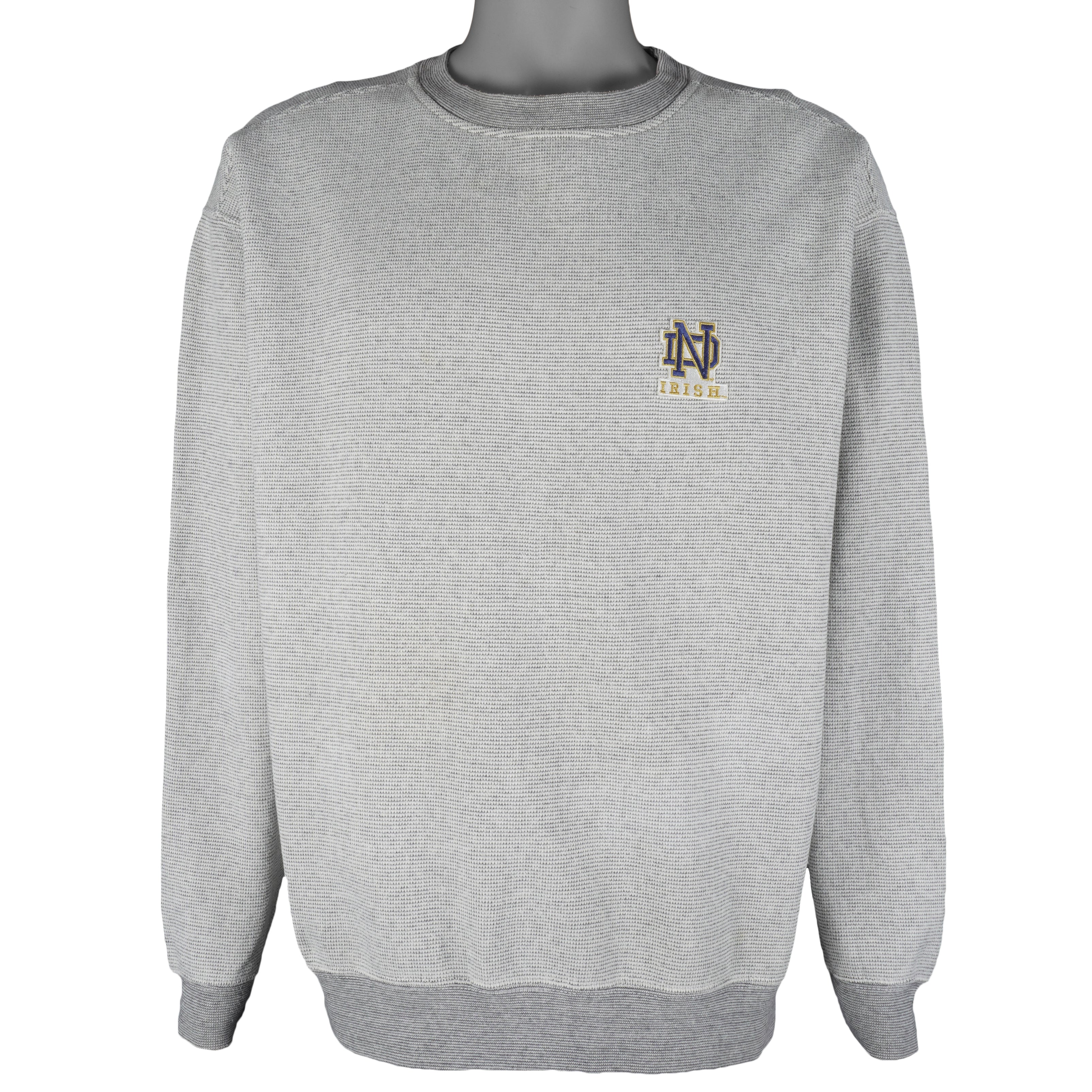 Starter - Notre Dame Fighting Irish Crew Neck Sweatshirt 1990s Large Vintage Retro College