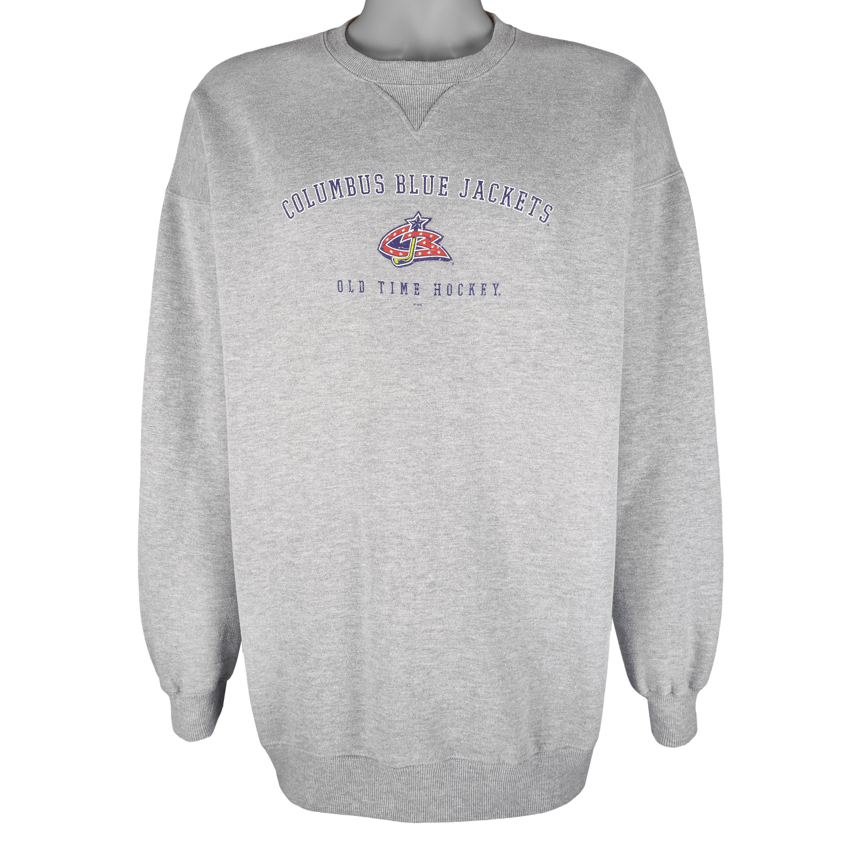 NHL (Old Time Hockey) - Columbus Blue Jackets Crew Neck Sweatshirt 1990s X-Large Vintage Retro Hockey