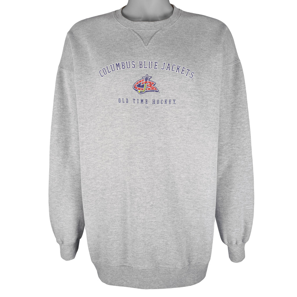 NHL (Old Time Hockey) - Columbus Blue Jackets Crew Neck Sweatshirt 1990s X-Large Vintage Retro Hockey