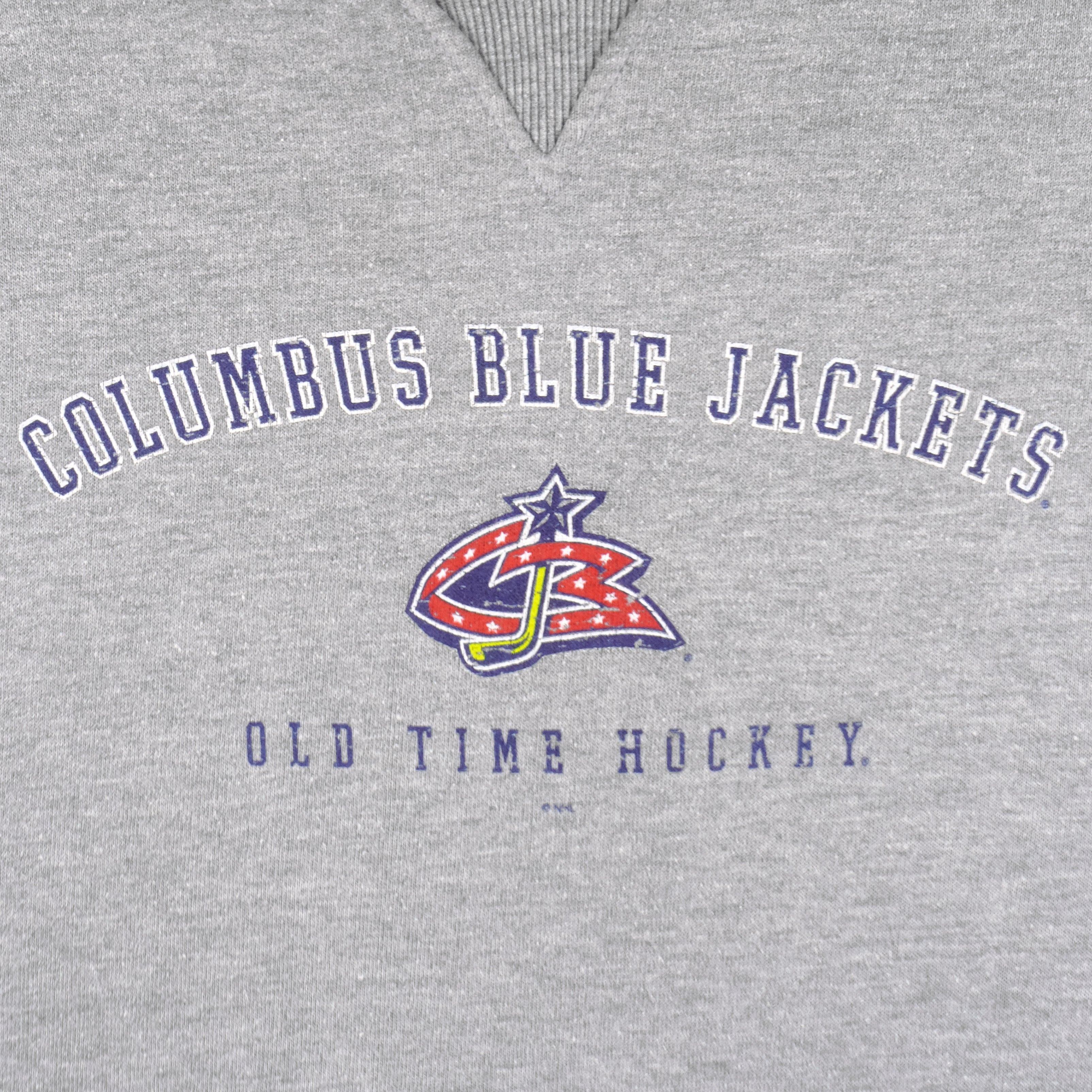 NHL (Old Time Hockey) - Columbus Blue Jackets Crew Neck Sweatshirt 1990s X-Large Vintage Retro Hockey