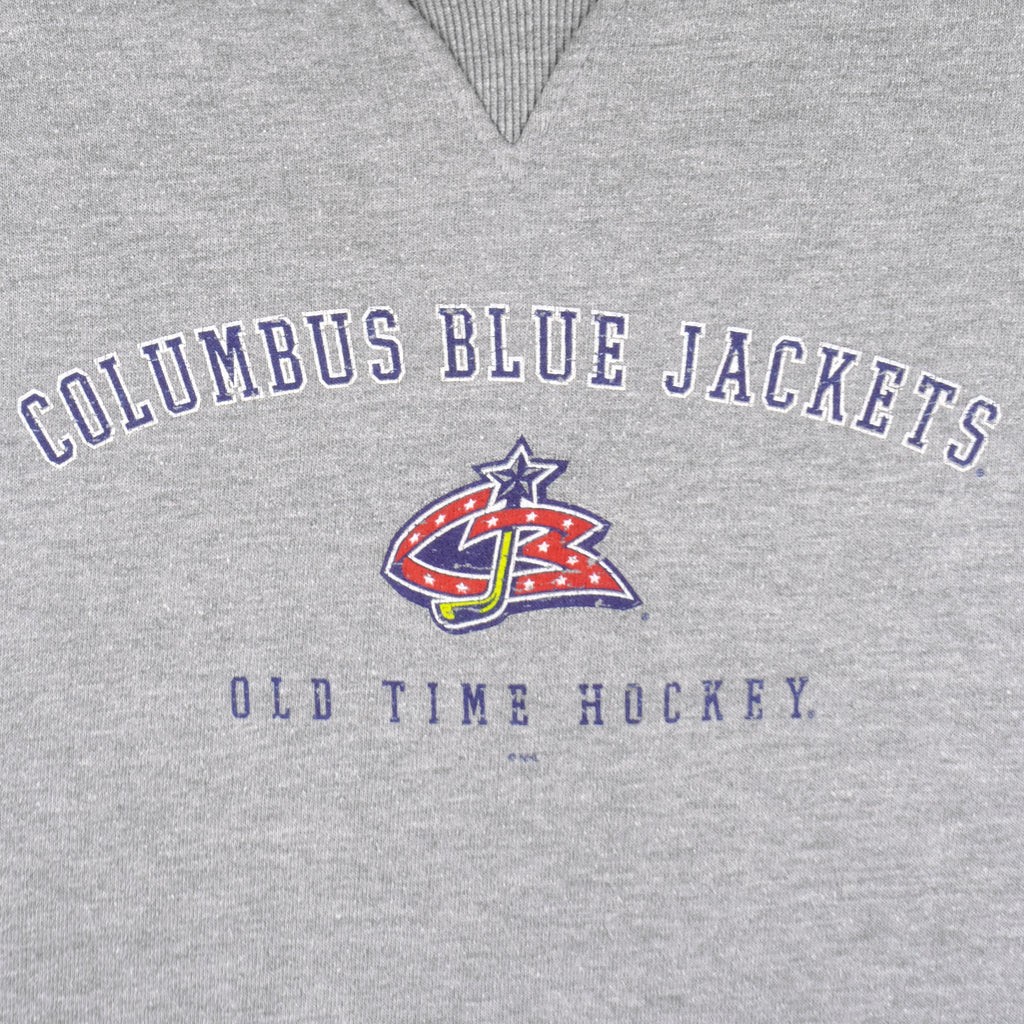 NHL (Old Time Hockey) - Columbus Blue Jackets Crew Neck Sweatshirt 1990s X-Large Vintage Retro Hockey