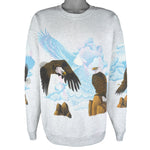 Vintage (Pacific Sport) - Bald Eagles Animal Print Sweatshirt 1990s X-Large