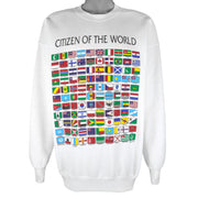 Vintage (Hanes) - Citizen Of The World Countries Flags Sweatshirt 2000s X-Large Vintage Retro