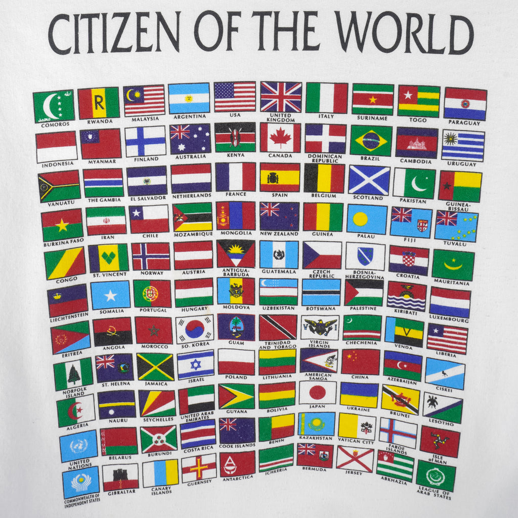 Vintage (Hanes) - Citizen Of The World Countries Flags Sweatshirt 2000s X-Large Vintage Retro