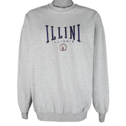 NCAA (AS Sport) - Illini Illinois Embroidered Crew Neck Sweatshirt 1990s X-Large Vintage Retro College