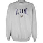 NCAA (AS Sport) - Illini Illinois Embroidered Crew Neck Sweatshirt 1990s X-Large