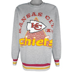 NFL (Team Work) - Kansas City Chiefs Crew Neck Sweatshirt 1995 Large Vintage Retro Football