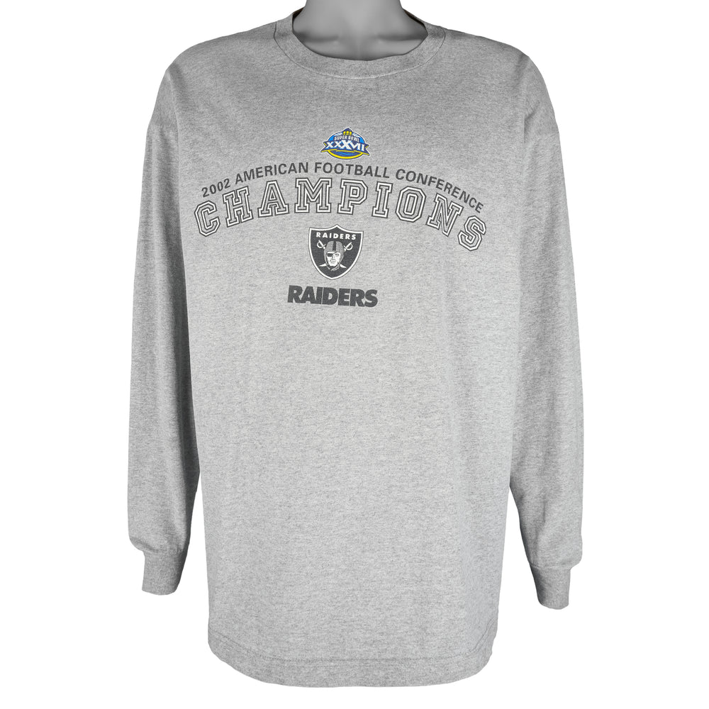 NFL - Raiders Super Bowl 27th Champions Sweatshirt 2002 X-Large Vintage Retro Football