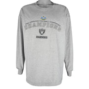 NFL - Raiders Super Bowl 27th Champions Sweatshirt 2002 X-Large Vintage Retro Football