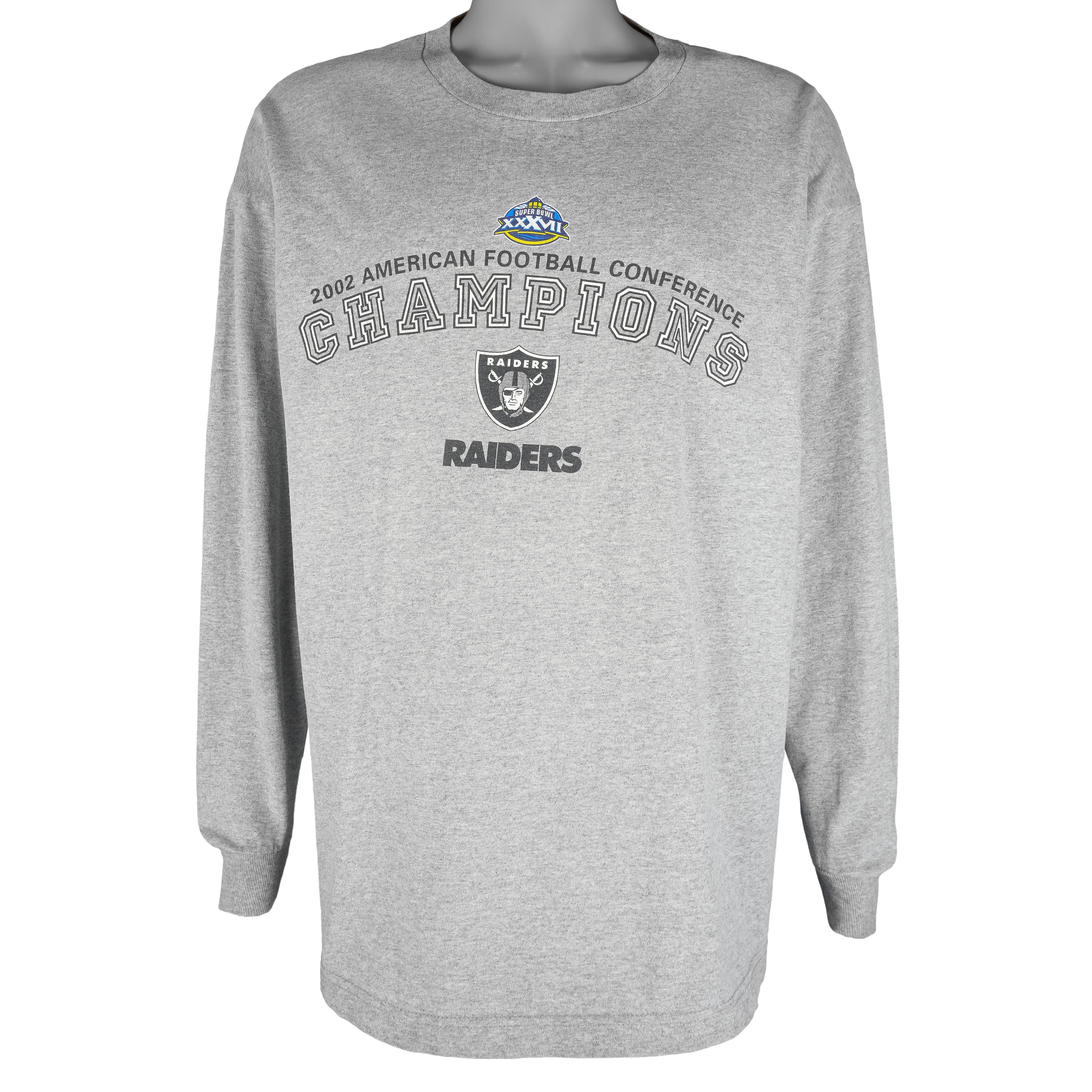 NFL - Raiders Super Bowl 27th Champions Sweatshirt 2002 X-Large Vintage Retro Football