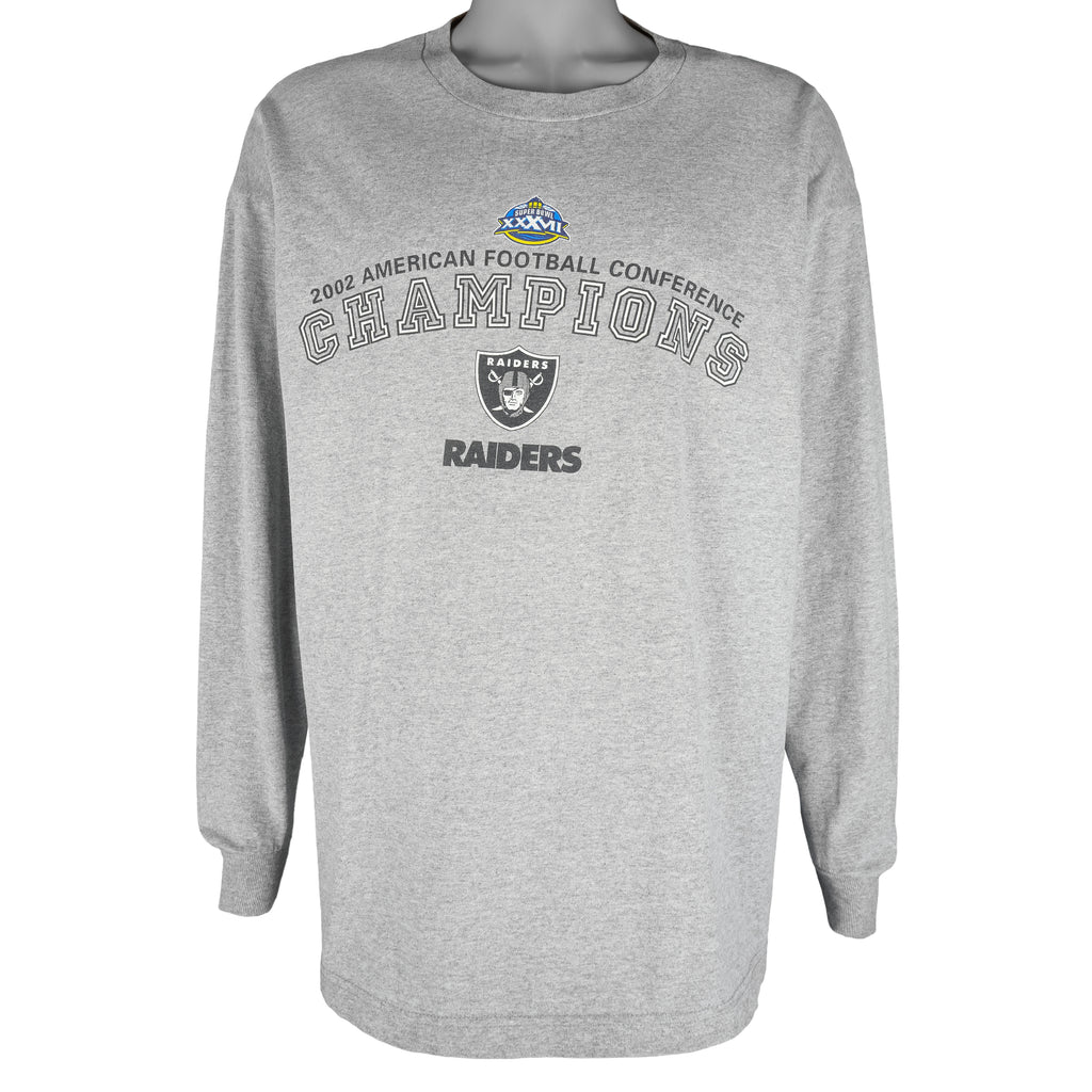 NFL - Raiders Super Bowl 27th Champions Sweatshirt 2002 X-Large Vintage Retro Football