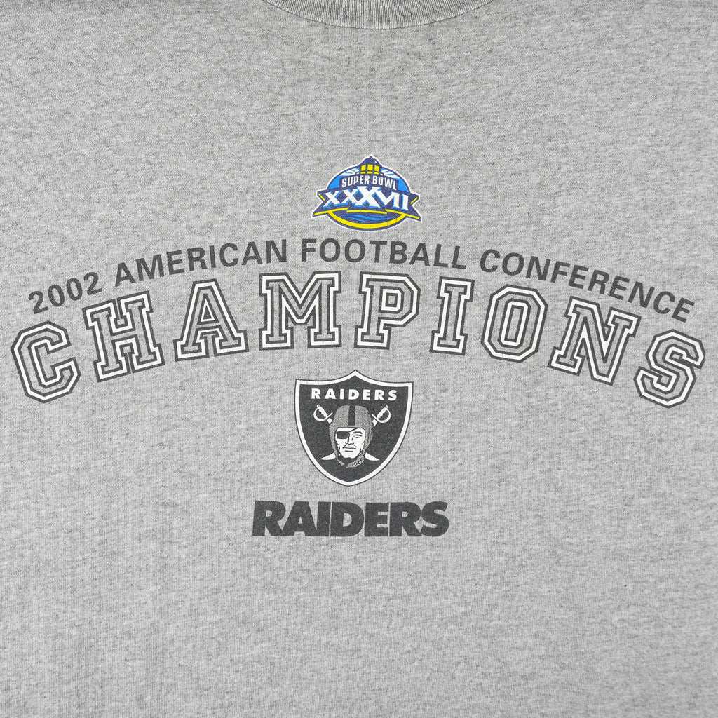 NFL - Raiders Super Bowl 27th Champions Sweatshirt 2002 X-Large Vintage Retro Football