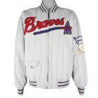 MLB (Mirage) - Atlanta Braves Reversible Jacket 1991 Large Vintage Retro Baseball