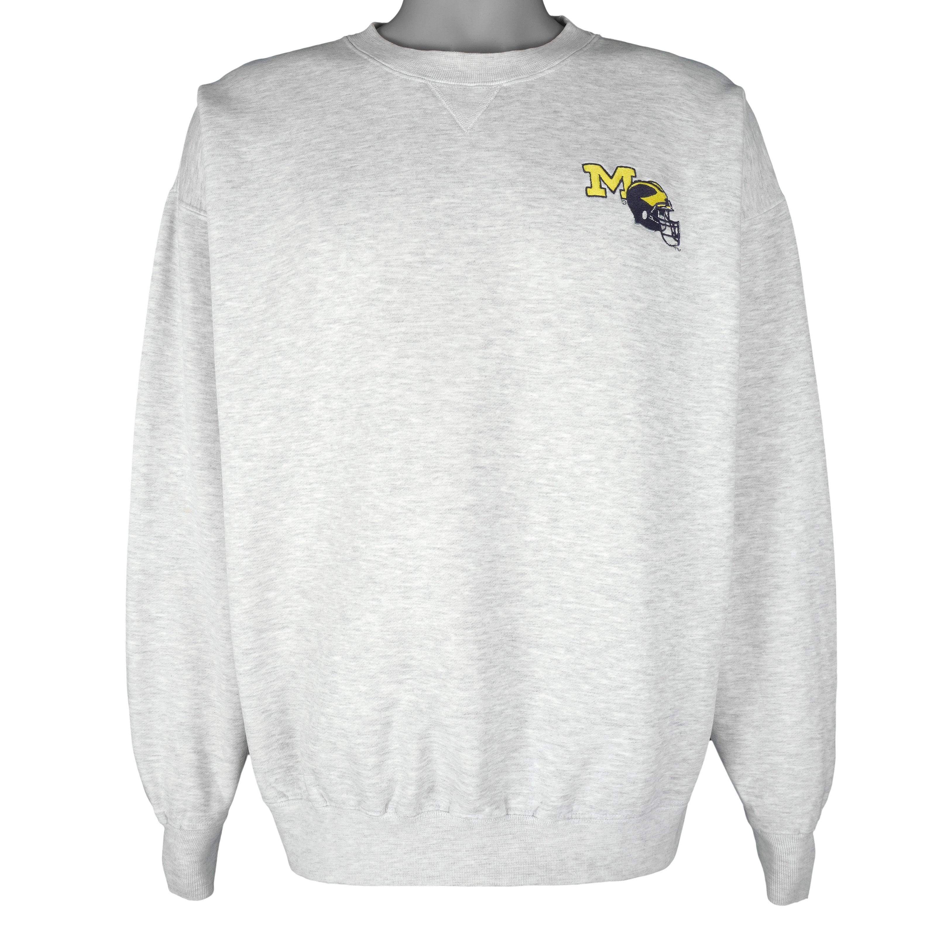 NCAA (Gear) - Michigan Wolverines Crew Neck Sweatshirt 1990s X-Large Vintage Retro College