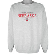 NCAA (The Cotton Exchange) - Nebraska Huskers Embroidered Sweatshirt 1997 Large Vintage Retro College