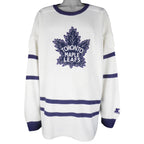 Starter - Toronto Maple Leafs Crew Neck Sweater 1990s XX-Large Vintage Retro Hockey