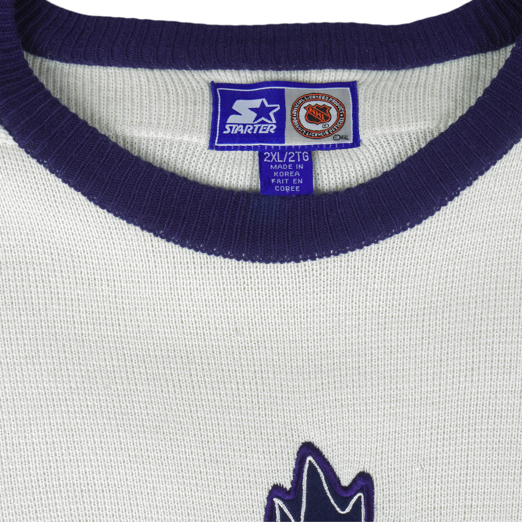 Starter - Toronto Maple Leafs Crew Neck Sweater 1990s XX-Large Vintage Retro Hockey
