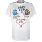 CFL (Mr. Brief) - Roughriders VS Tiger Cats Grey Cup T-Shirt 1989 X-Large Vintage Retro Football